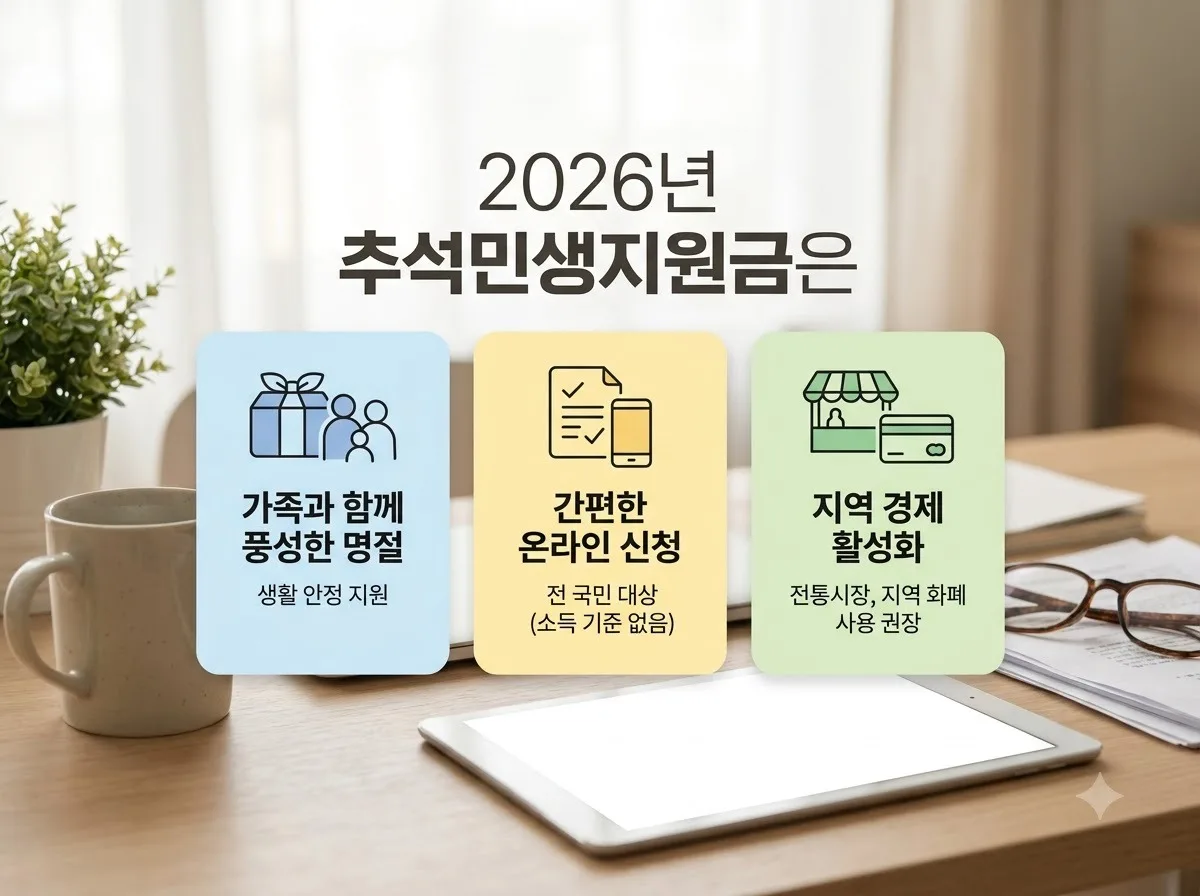 2026 추석민생지원금 신청 대상과 지급 방식, 25만원 지급설의 진실