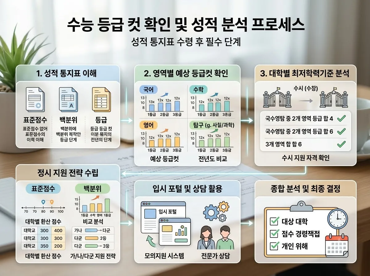 2026 수능 등급 컷 확정 분석: 수험생이 놓치는 표준점수 함정 3가지 이미지 1