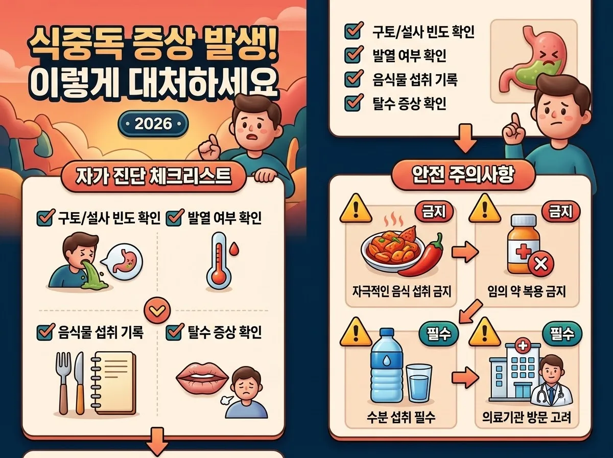 식중독 잠복기 몇 시간일까? 2026년 원인균별 대처 가이드 이미지 2