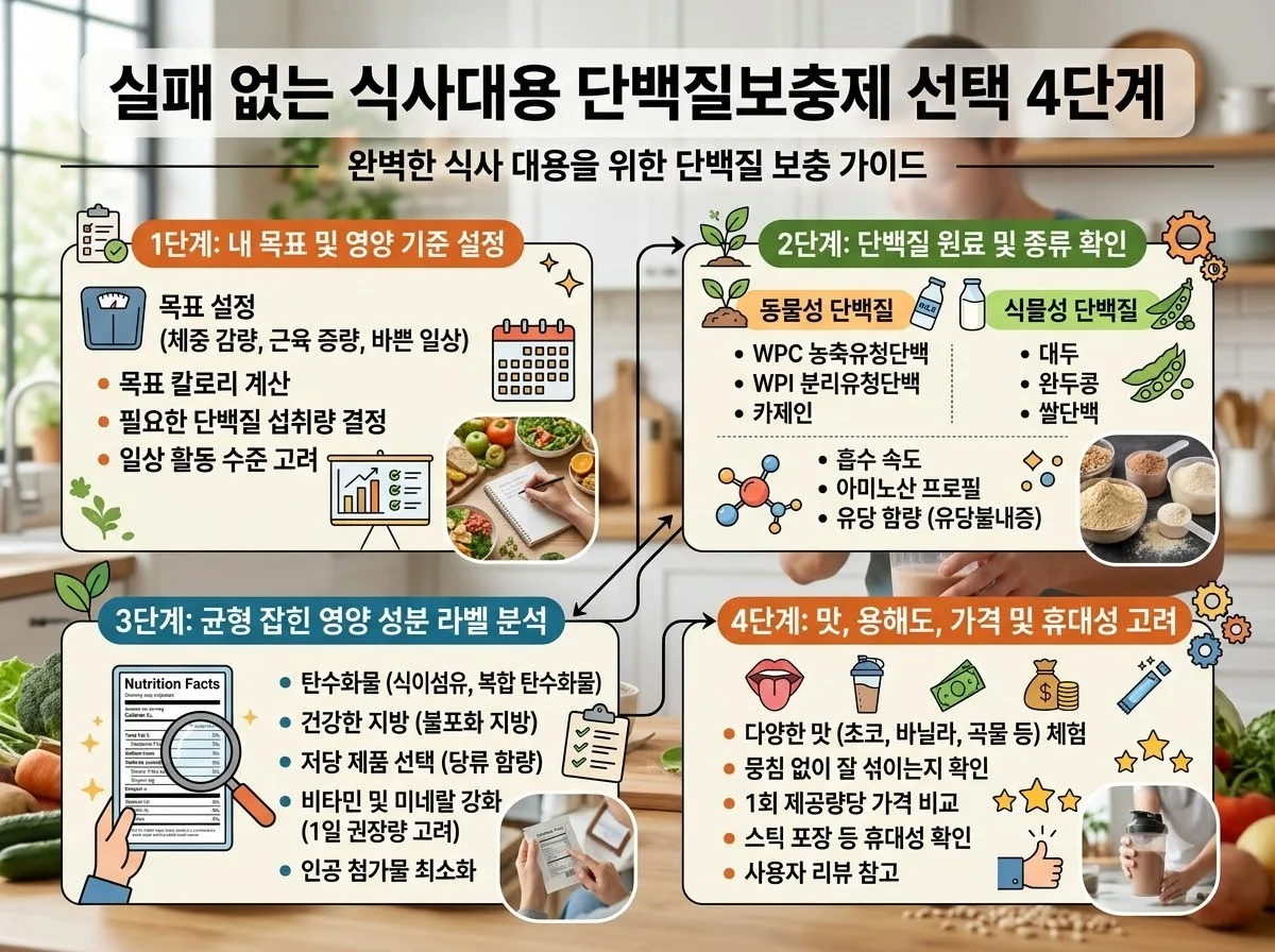 단백질보충제 식사대용 효능은? 2026년 체중 감량을 돕는 포만감 유지법 이미지 1
