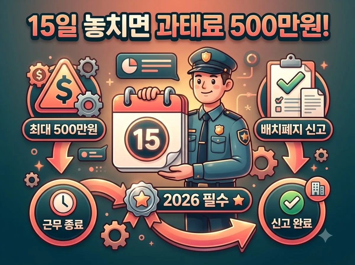 경비원 배치폐지신고 기한 위반 과태료 기준과 2026년 주의사항