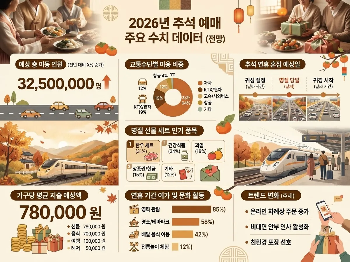 2026년 추석 기차표 예매 기간 총정리: 코레일 SRT 일정 및 주의사항 이미지 2