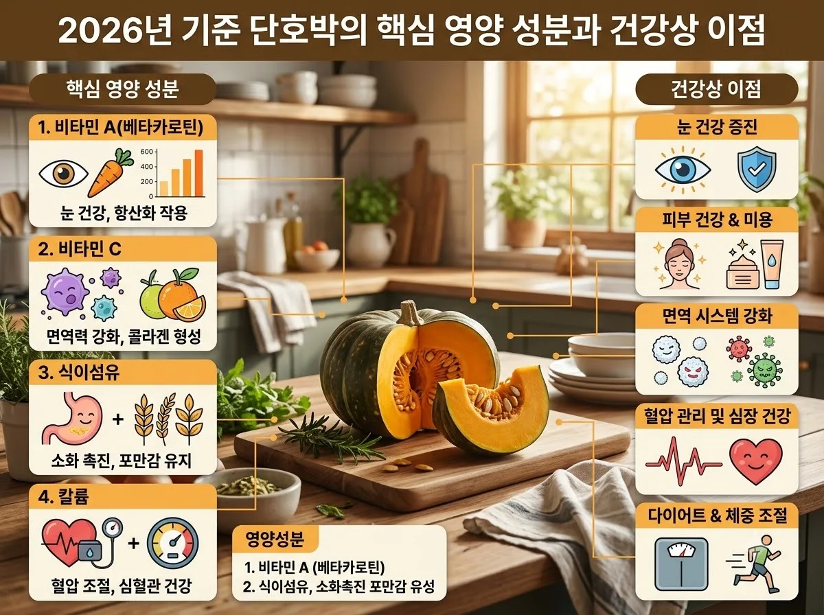 단호박 효능 5가지와 손질법 및 2026년 추천 건강 요리 레시피 이미지 1