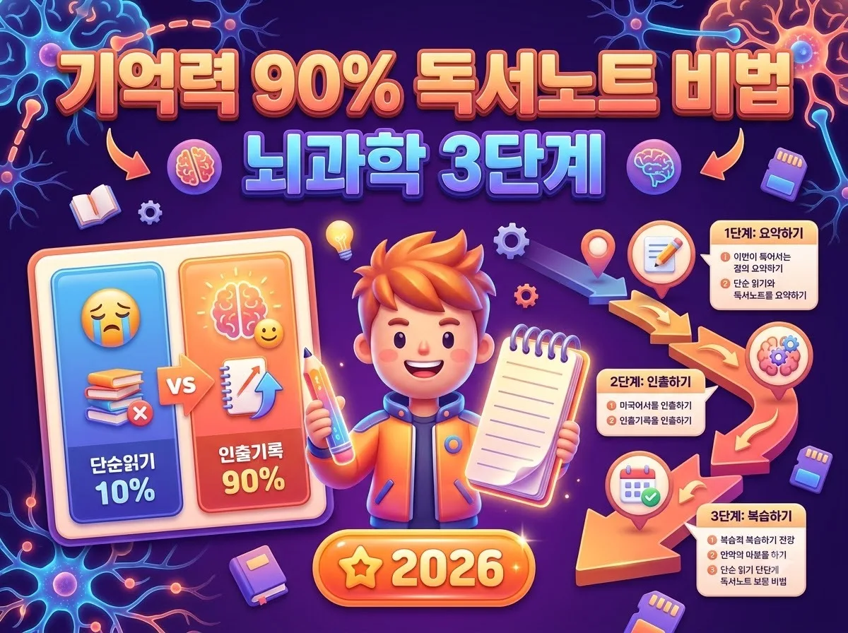 독서 노트 작성법 기억에 오래 남는 3단계 뇌과학 기반 핵심 비결
