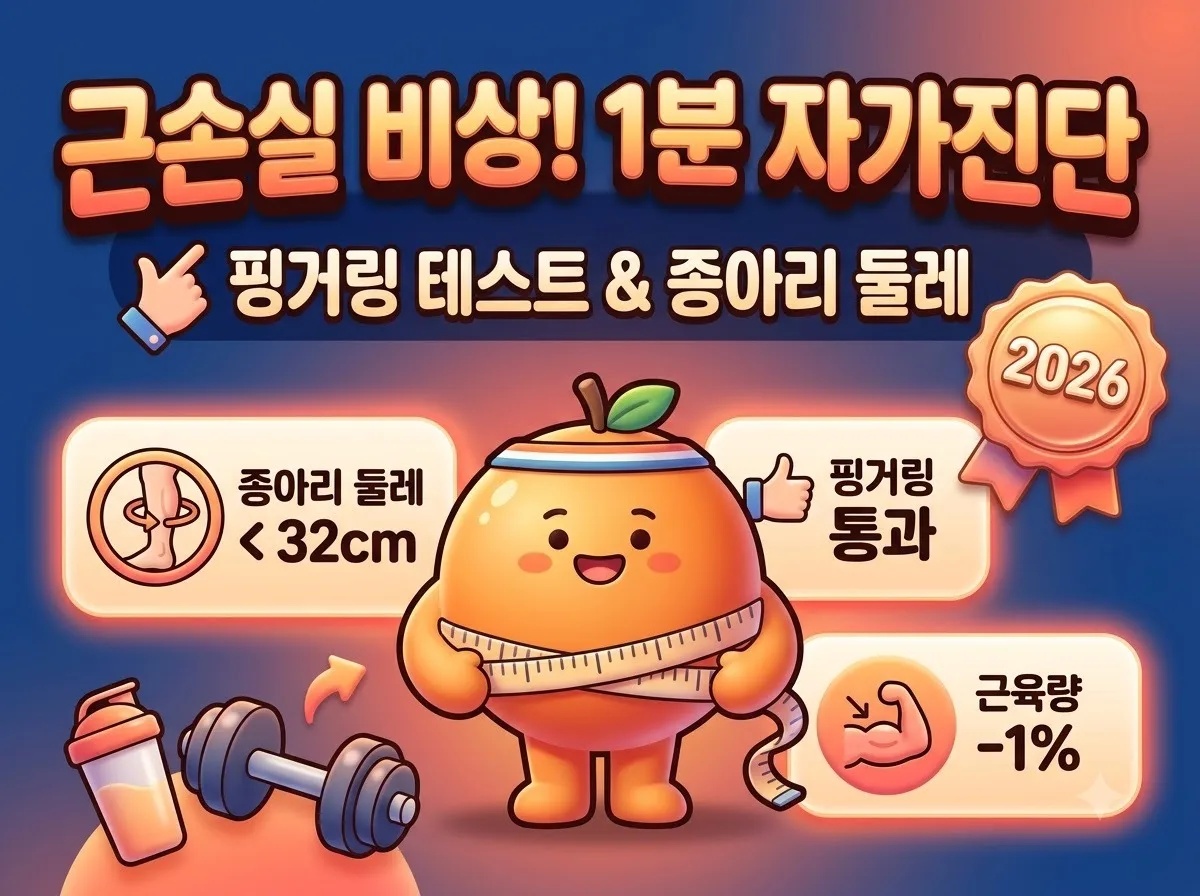 노인 근감소증 원인과 5가지 자가진단법, 2026년 내 근육 상태는?