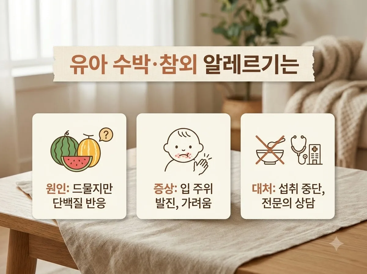 유아 수박 참외 알레르기 증상 4가지와 2026년 필수 대처법