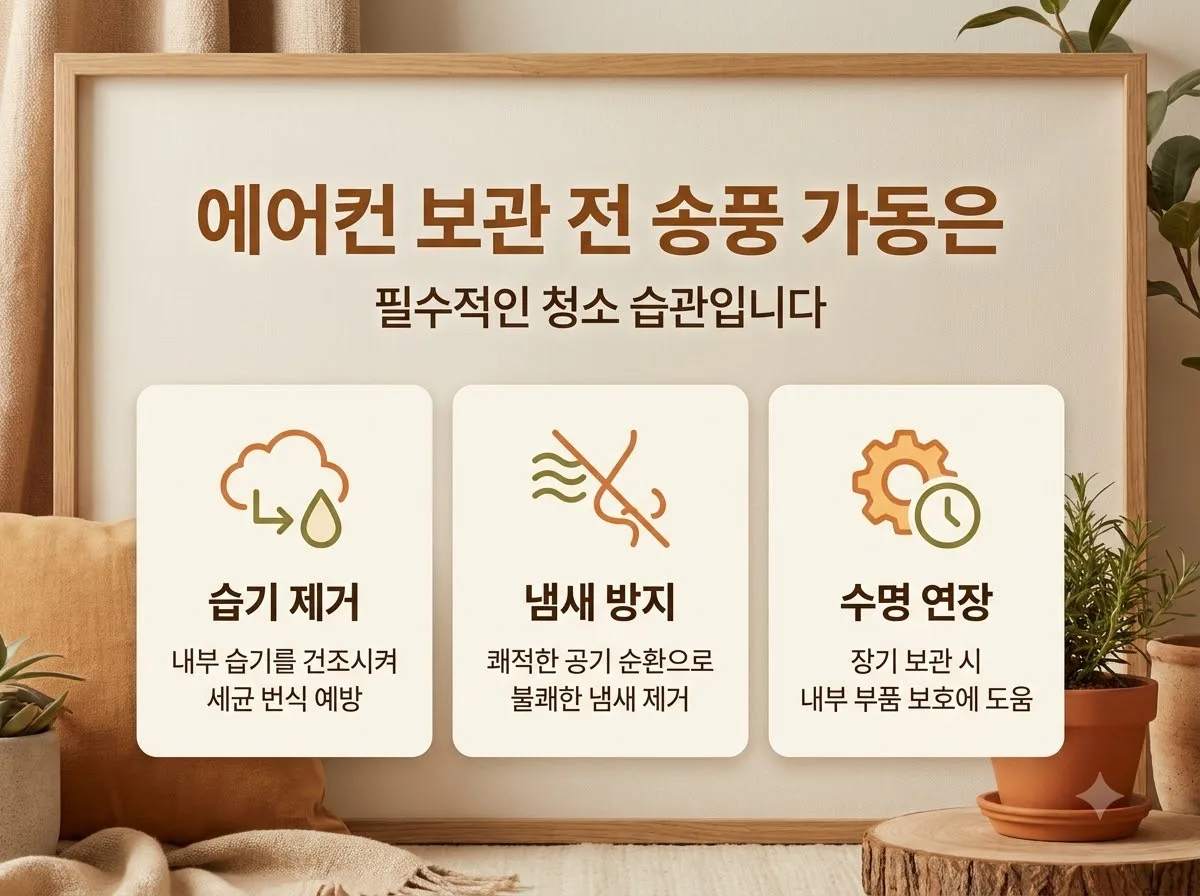 에어컨 보관 전 송풍 30분 생략의 위험성: 2026년 곰팡이 방지 관리법
