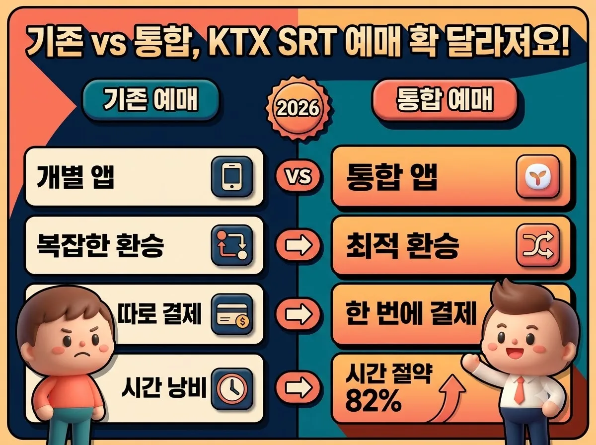 KTX SRT 새로운 통합 예약 시스템 활용법, 2026년 예매 팁 이미지 2