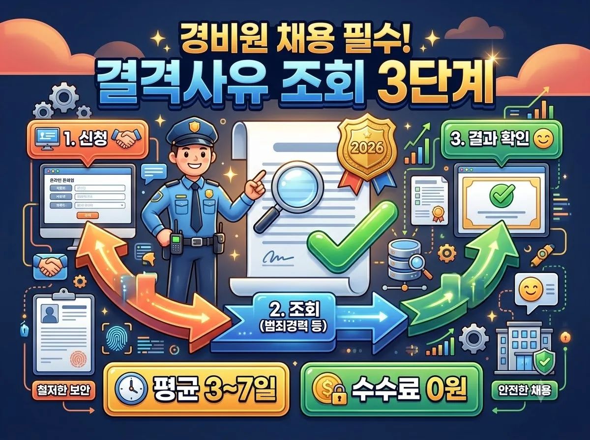 경비원 결격사유 조회 기간 및 경찰서 범죄경력회보서 발급 3단계 절차