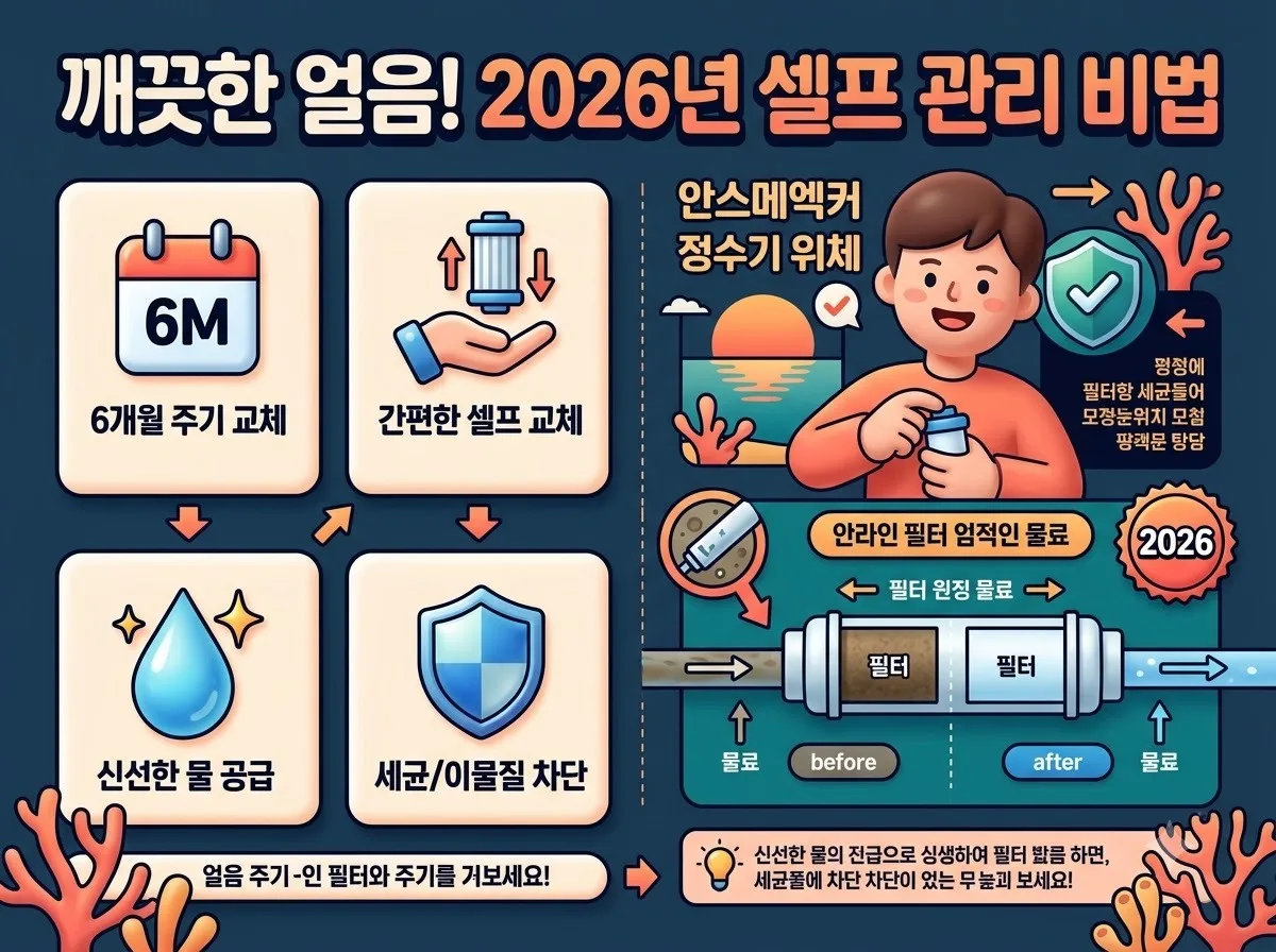 얼음정수기 위생 케어 3가지 핵심과 얼음 생성관 인라인 필터 교체 방법 이미지 2