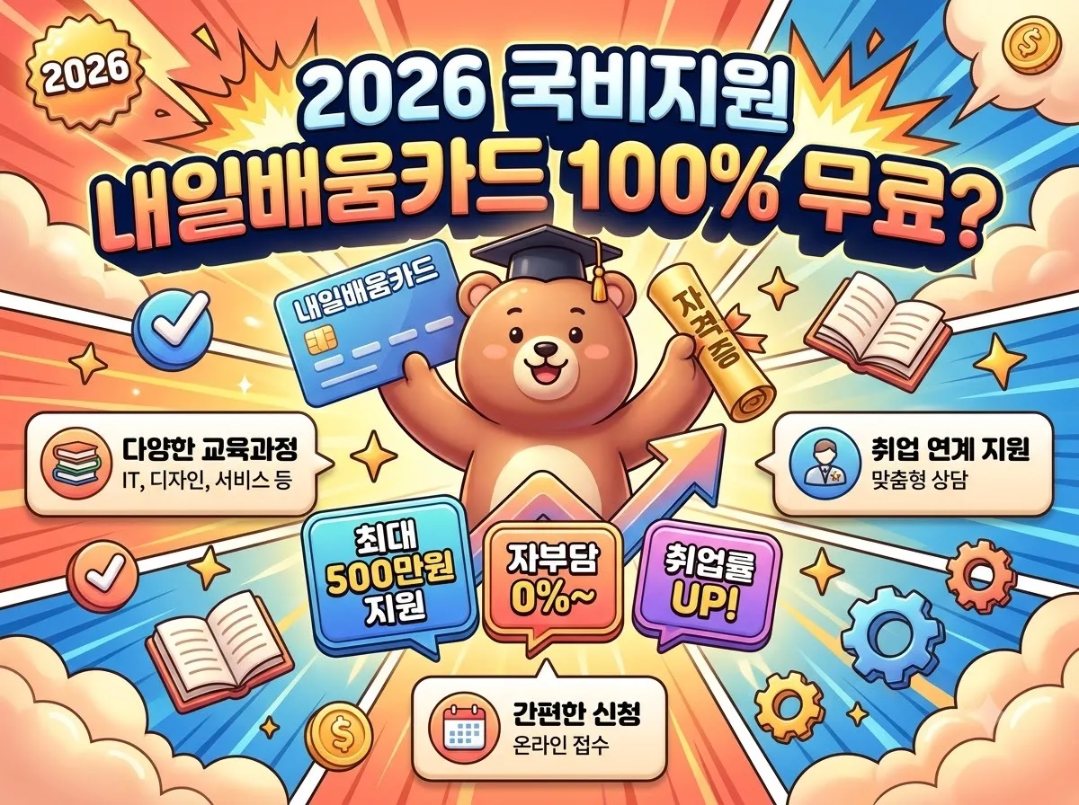 국비지원 무료 자격증 2026년 내일배움카드 신청방법과 주의점