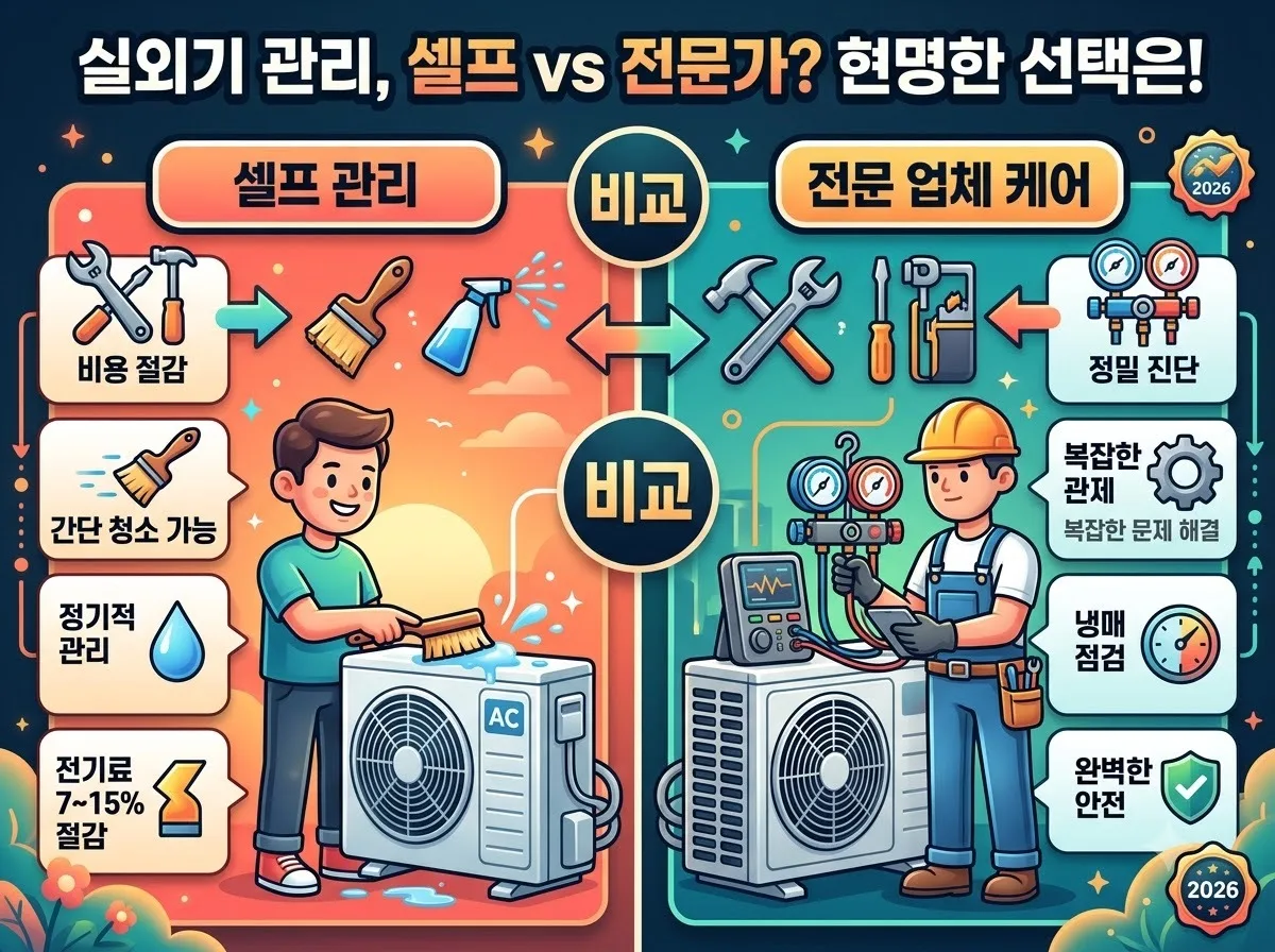 1인 가구 에어컨 실외기 관리 3가지 방법, 2026년 전기료 아끼는 노하우 이미지 2