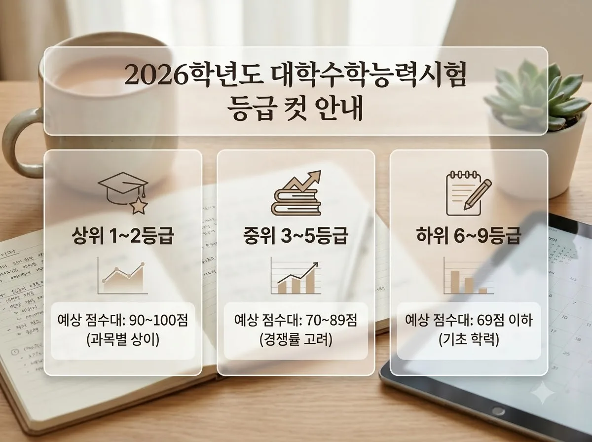 2026 수능 등급 컷 확정 분석: 수험생이 놓치는 표준점수 함정 3가지