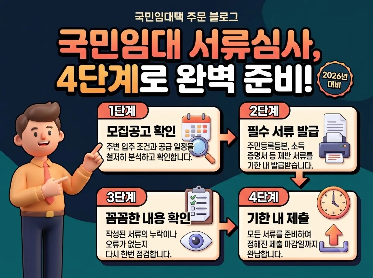 국민임대주택자격 서류심사 탈락 막는 2026년 대비 필수 서류 5가지 이미지 1