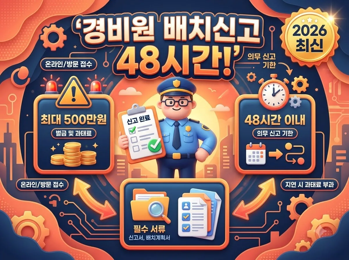 경비원 배치신고 48시간 기한 준수와 과태료 피하는 필수 서류 절차