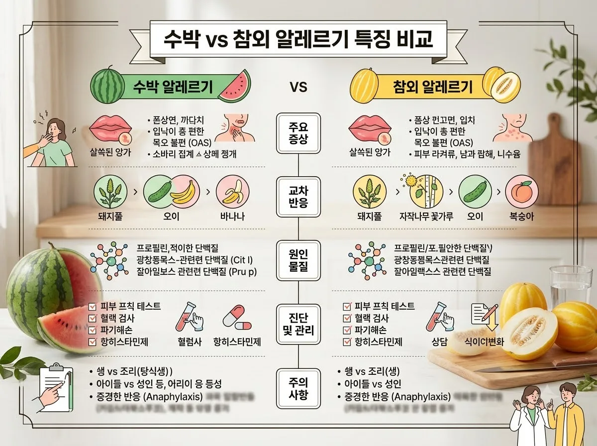 유아 수박 참외 알레르기 증상 4가지와 2026년 필수 대처법 이미지 2