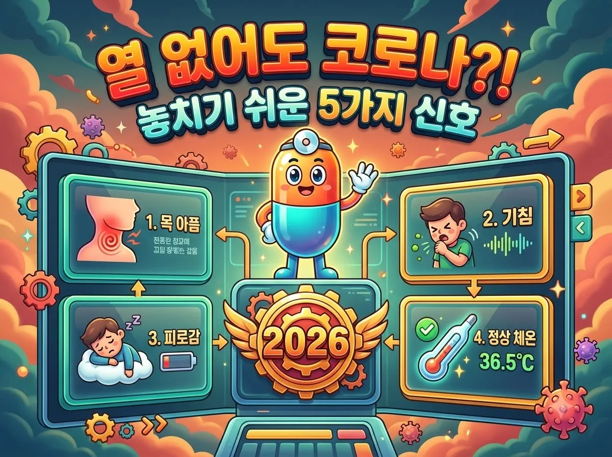 2026 코로나 증상 열 없어도 확진? 놓치기 쉬운 의심 신호 5가지