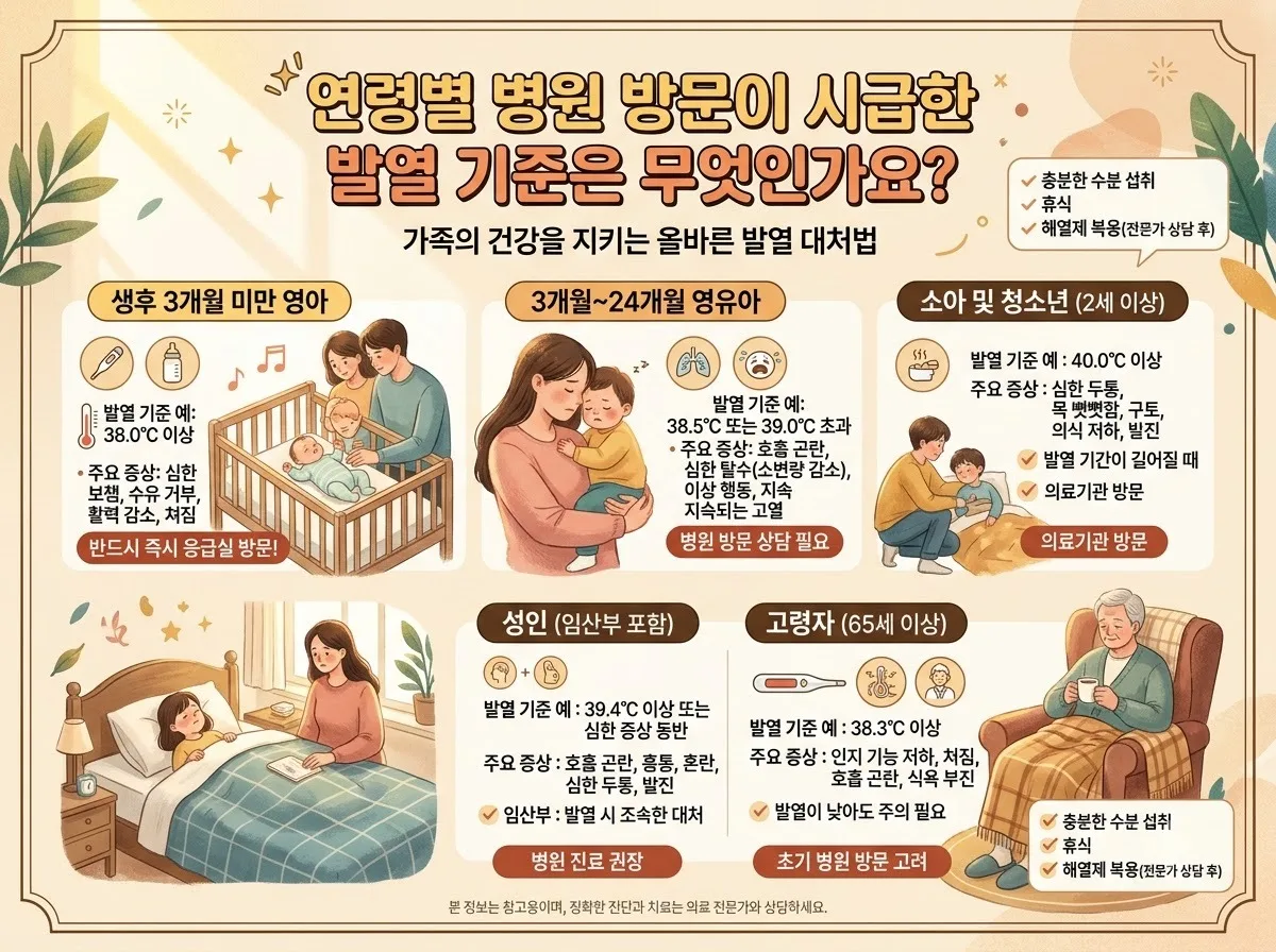 고열 발생 시 병원 방문 기준 2026년 성인과 영유아 대처 요령 이미지 1