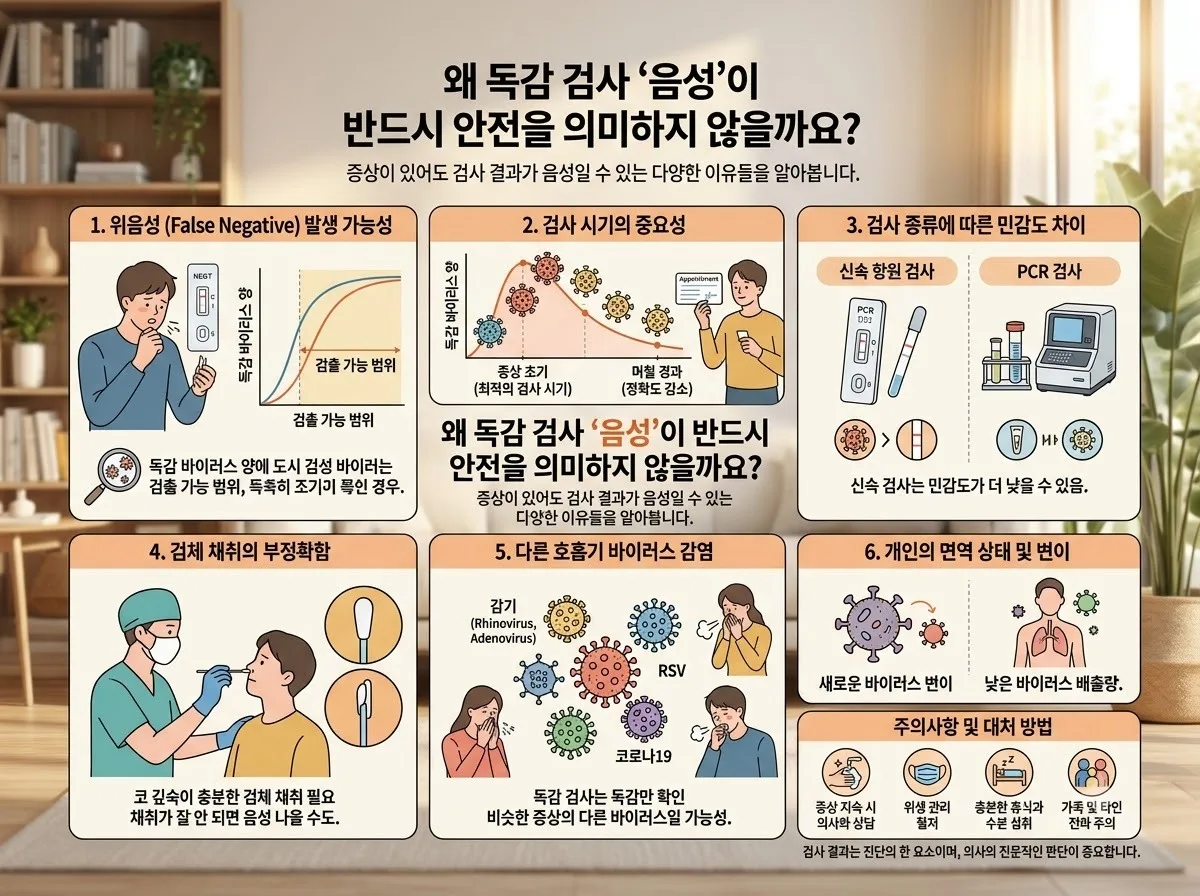 독감 검사 음성인데 고열 지속? 2026년 최신 원인 분석과 대처 방법 이미지 1