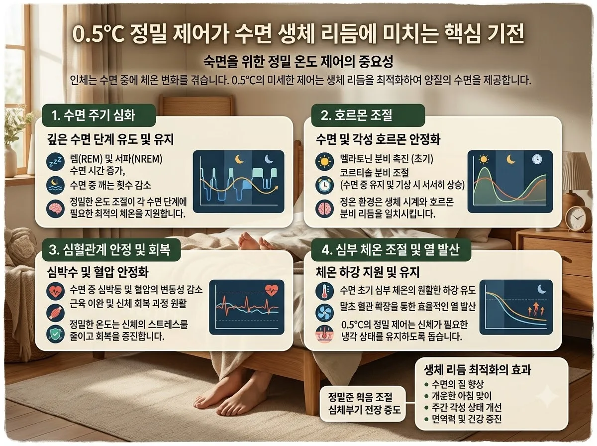 0.5℃ 정밀 제어 숙면매트 수면 효율 2배 높이는 2026년 스마트폰 활용법 이미지 1