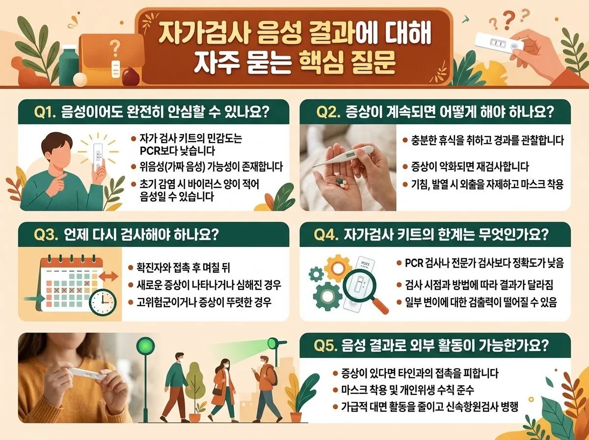 코로나 자가검사 음성인데 몸살 심할 때 확인할 3가지 요인 이미지 1
