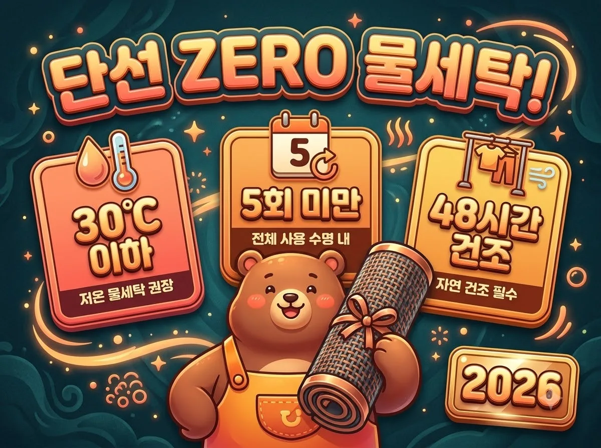 탄소매트 세탁기 물세탁 3단계, 단선 막는 안전 건조법