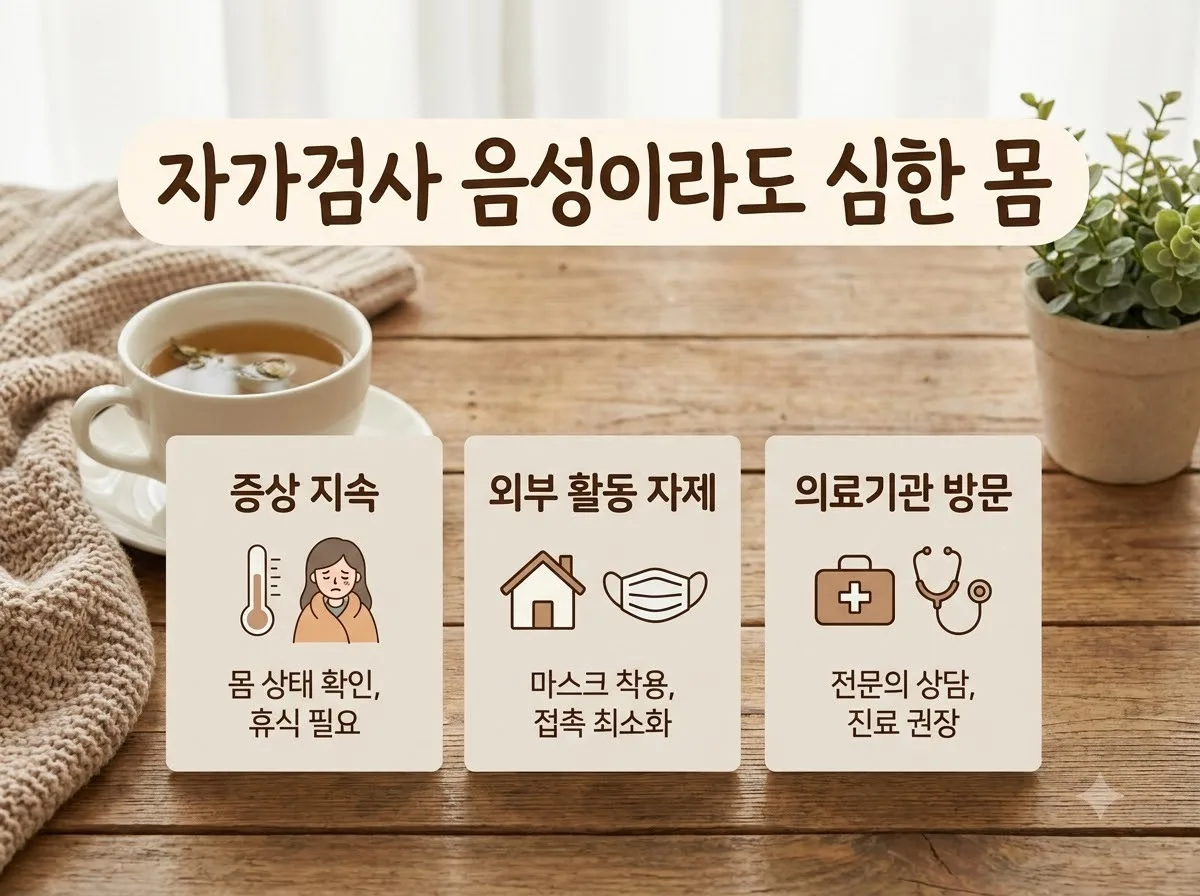 코로나 자가검사 음성인데 몸살 심할 때 꼭 확인할 5가지