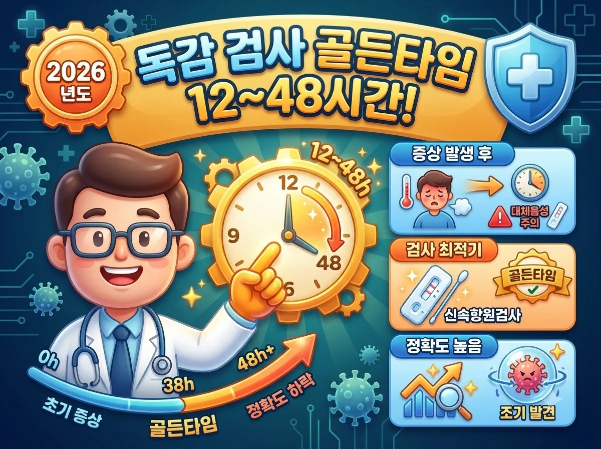 독감 검사 언제 받나? 증상 시작 후 12~48시간 골든타임인 이유