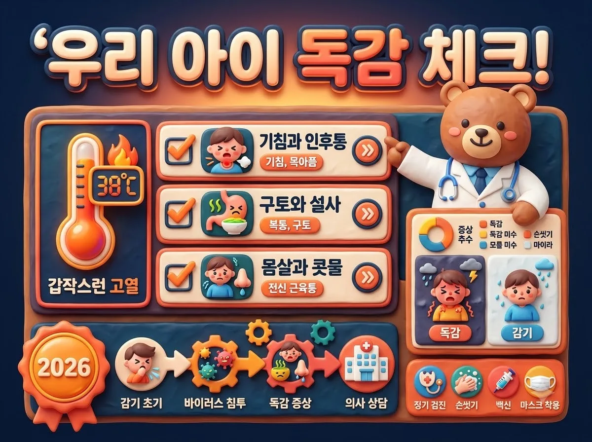 열부터 시작할까 아이에게 나타나는 독감 초기 증상 5가지와 주의점