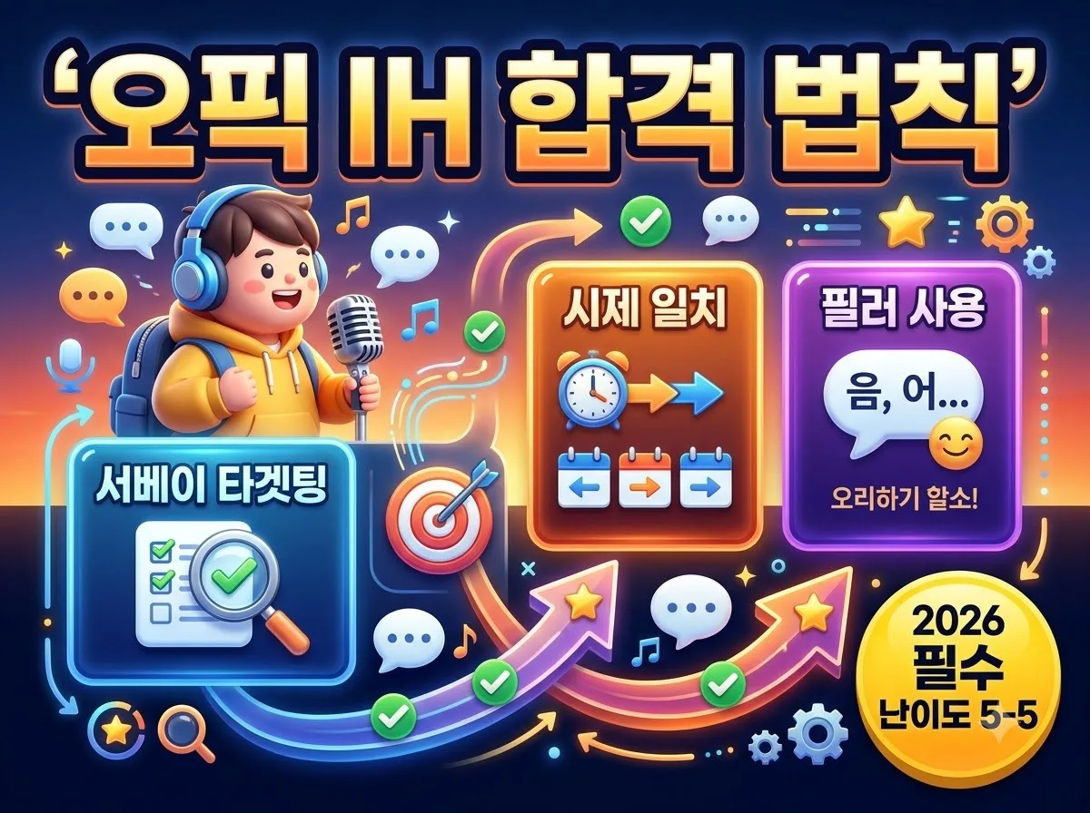 오픽 공부법 IH 달성률 높이는 스크립트 암기 전 3가지 필수 단계