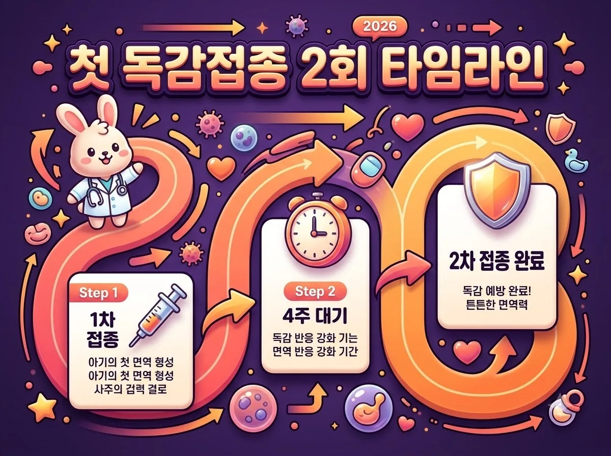 생후 6개월 아기 독감 예방접종 시기와 2026년 무료 대상자 주의사항 이미지 1