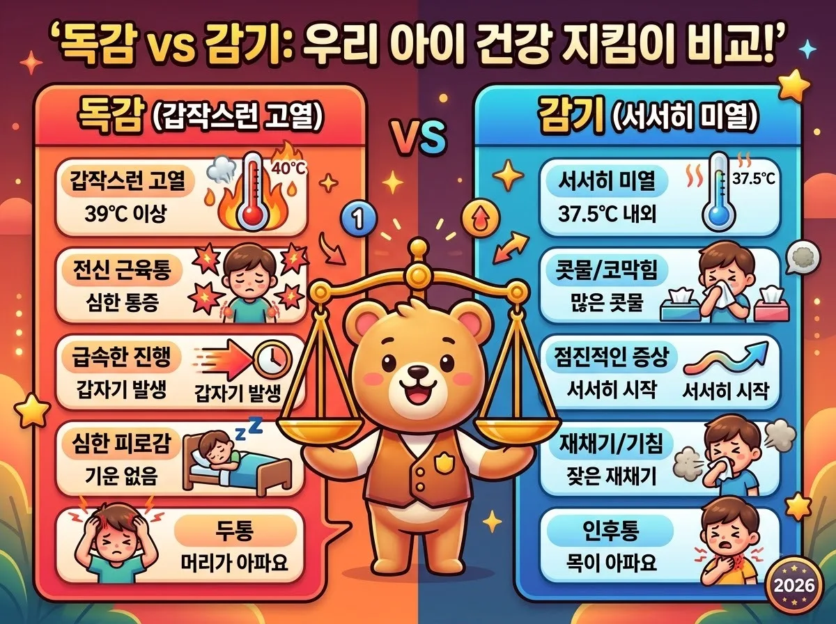 열부터 시작할까 아이에게 나타나는 독감 초기 증상 5가지와 주의점 이미지 1