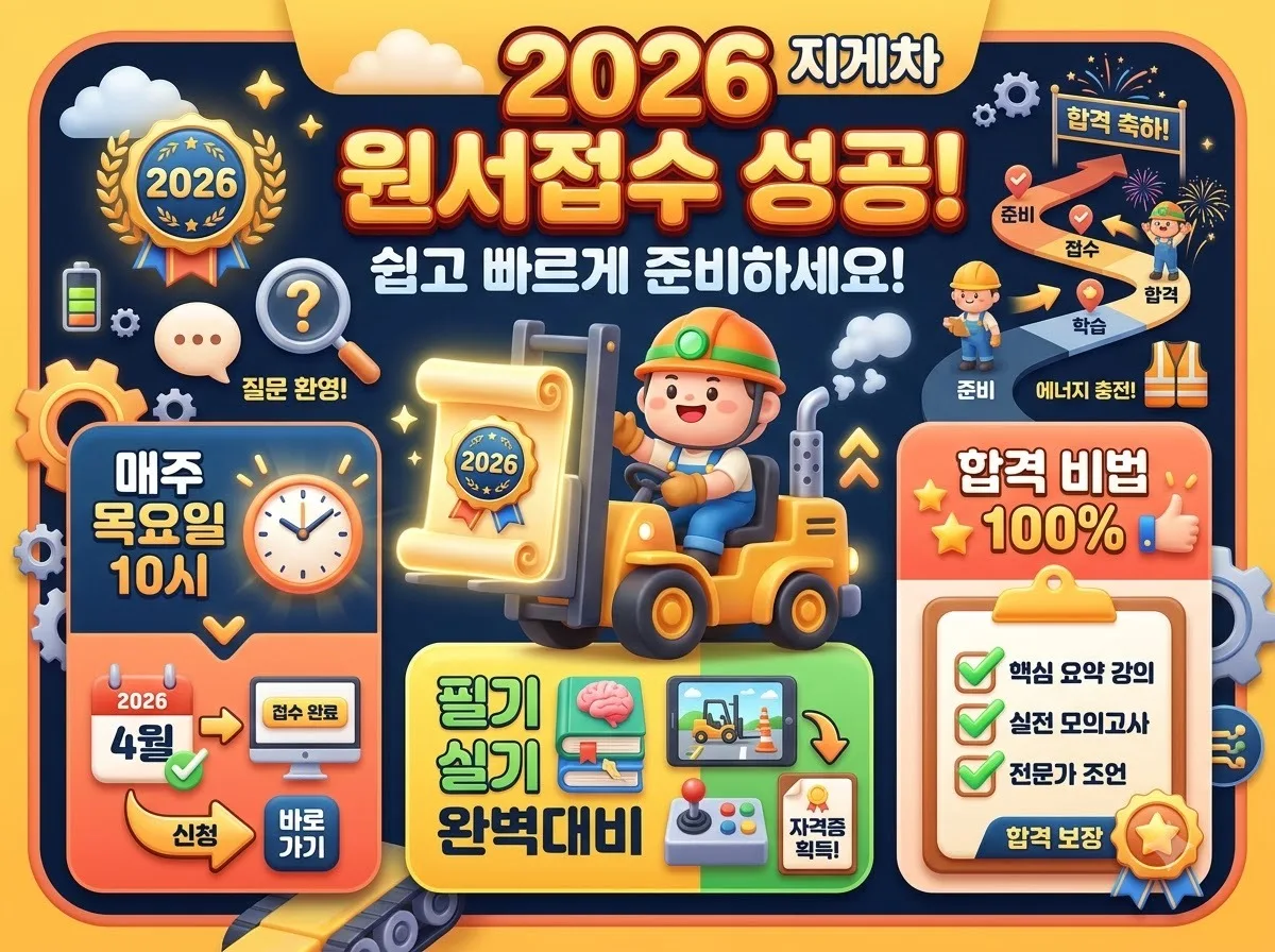 지게차운전기능사 2026 시험일정, 상시시험 원서접수 성공 꿀팁