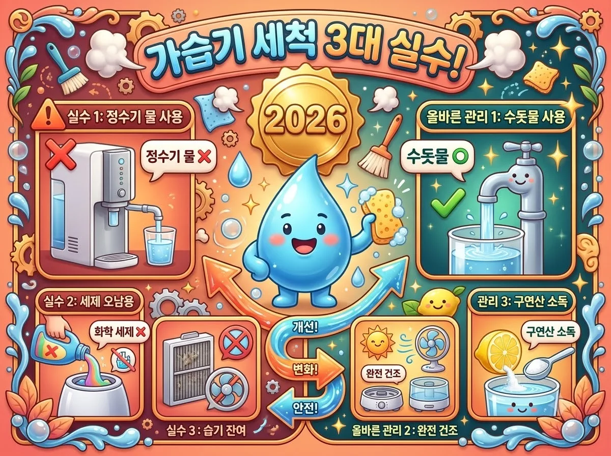 아기 가습기 세균 걱정 없는 세척 시 놓치기 쉬운 3가지 실수