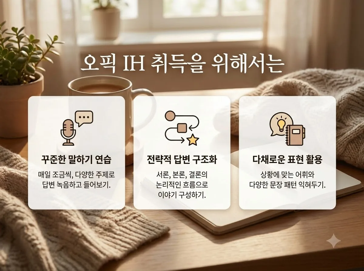 오픽 IH 공부법, 한 달 만에 취득하는 고득점 전략과 자주 틀리는 실수 3가지