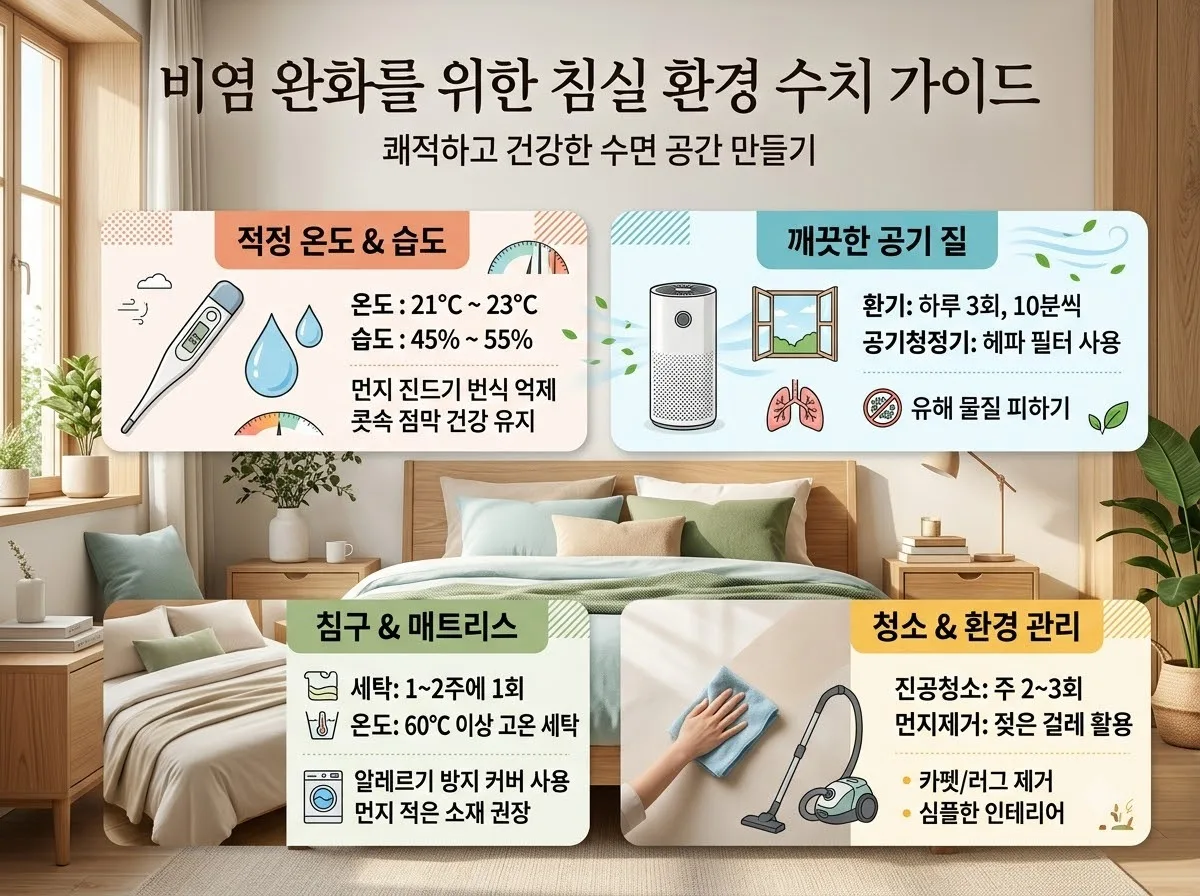 가을 코막힘 비염 줄이는 온열매트 가습기 2026년 침실 배치 공식 이미지 2