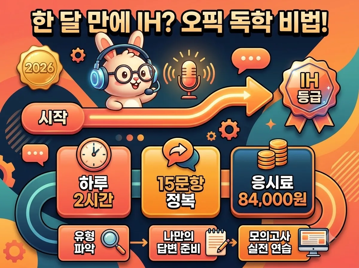 오픽 독학 한 달 IH 달성 가능할까? 2026년 최신 기간별 공부 전략
