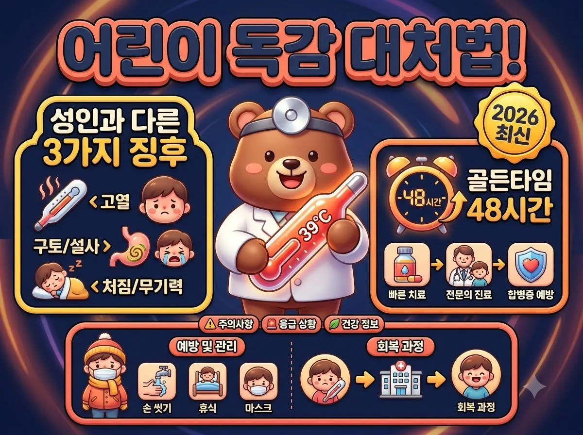 어린이 A형 독감 증상 어른과 다르게 봐야 하는 3가지 핵심 징후