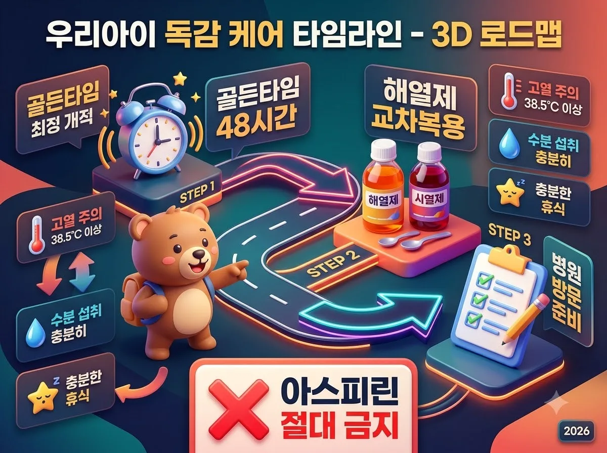 어린이 A형 독감 증상 어른과 다르게 봐야 하는 3가지 핵심 징후 이미지 2