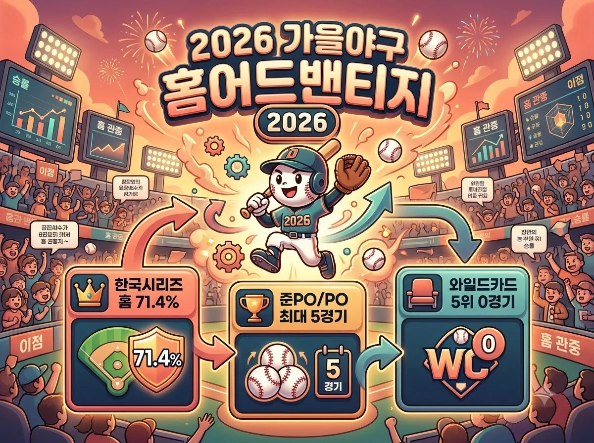 가을야구 홈어드밴티지 기준과 2026년 시리즈별 경기 수 차이 완벽 정리