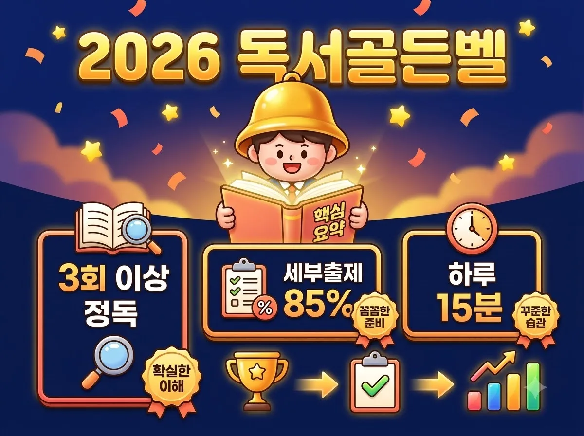 초등 독서골든벨 2026년 필독도서 선정과 독서퀴즈 준비 핵심 전략