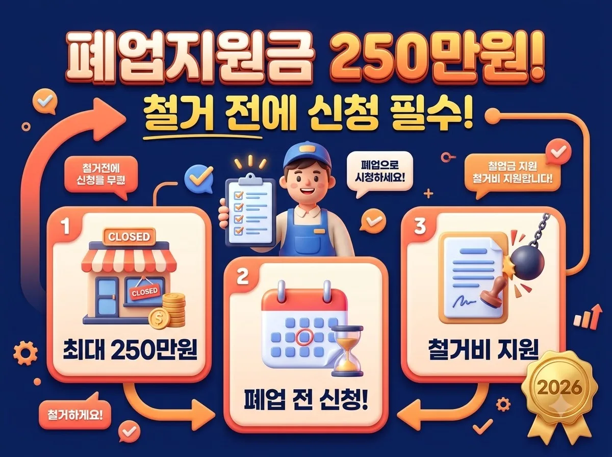 폐업지원금 250만원 신청 전 점검할 철거비 지원 조건과 함정