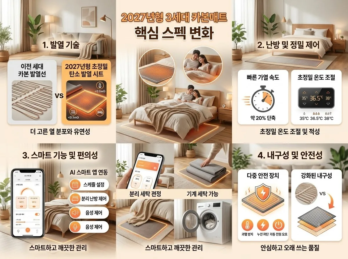 2027년형 귀뚜라미 3세대 AI 카본매트 출시 분석, 절전 모드 실효성 3가지 검증 이미지 1