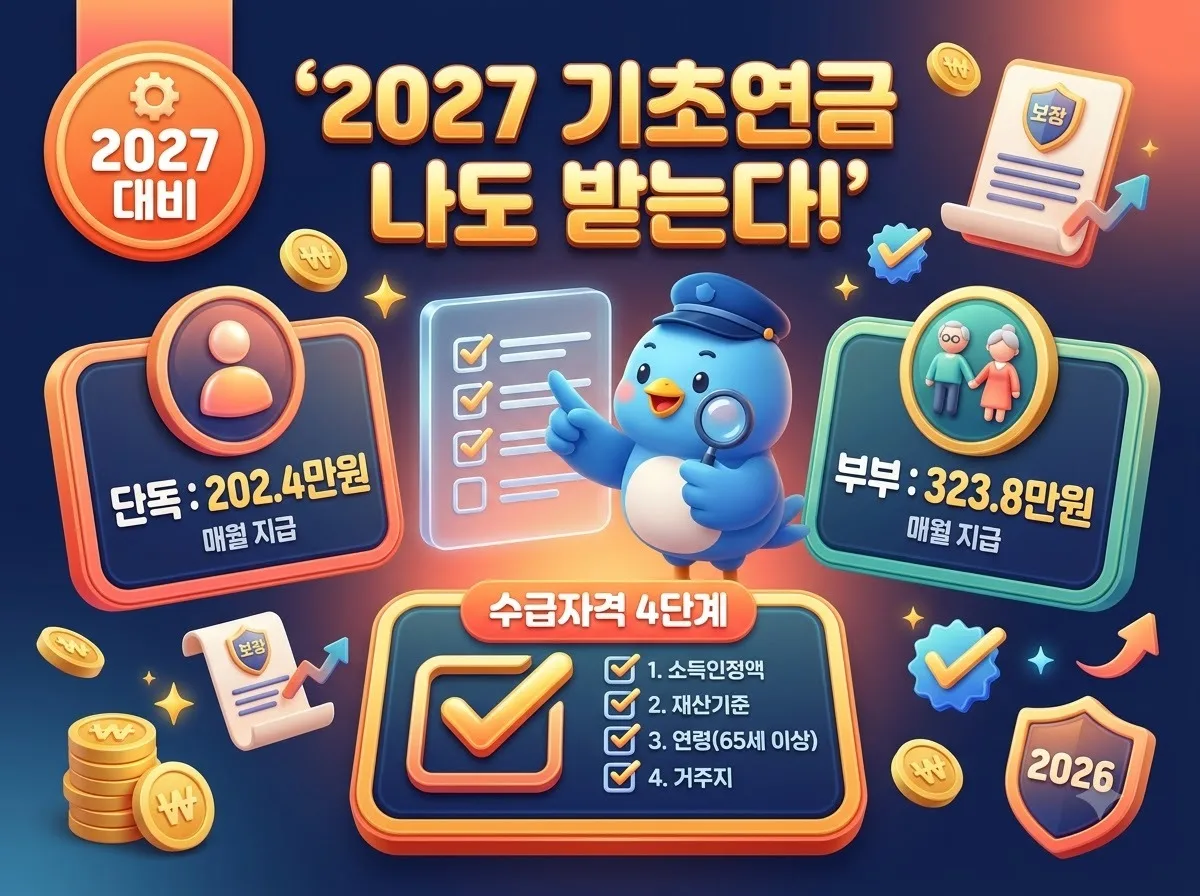 기초연금 대상인지 헷갈린다면 2027년 수급자격 확인법 4가지