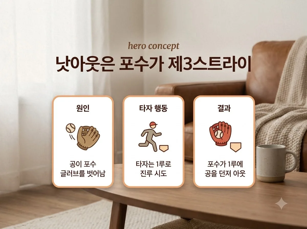 낫아웃 규정 완벽 정리: 삼진인데 1루로 뛰는 이유와 2026년 최신 세이프 조건