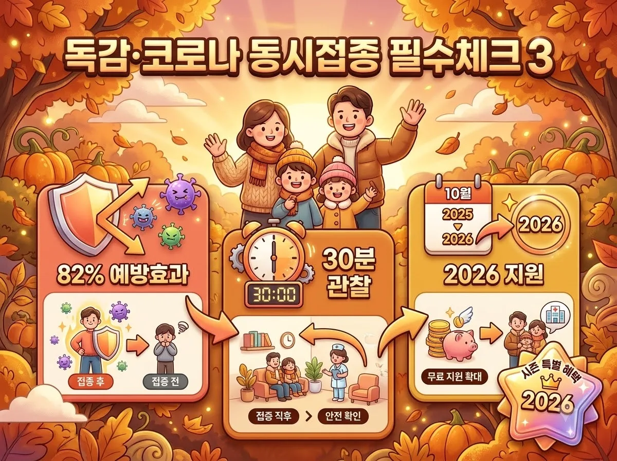 부모님 환절기 건강관리, 독감 코로나 동시접종 전 확인할 3가지