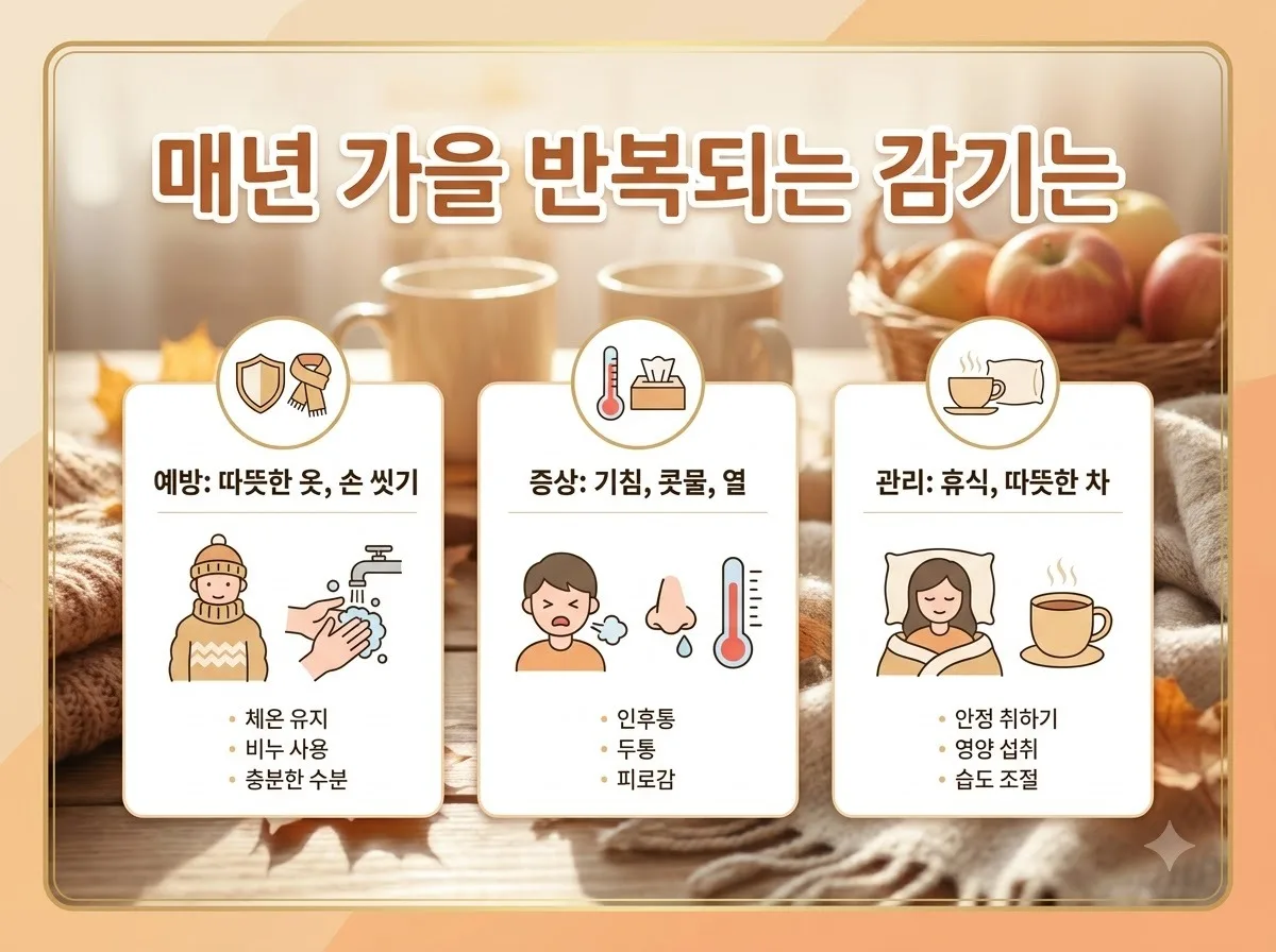 가을 감기 예방을 위해 확인해야 할 5가지, 매년 반복되는 이유