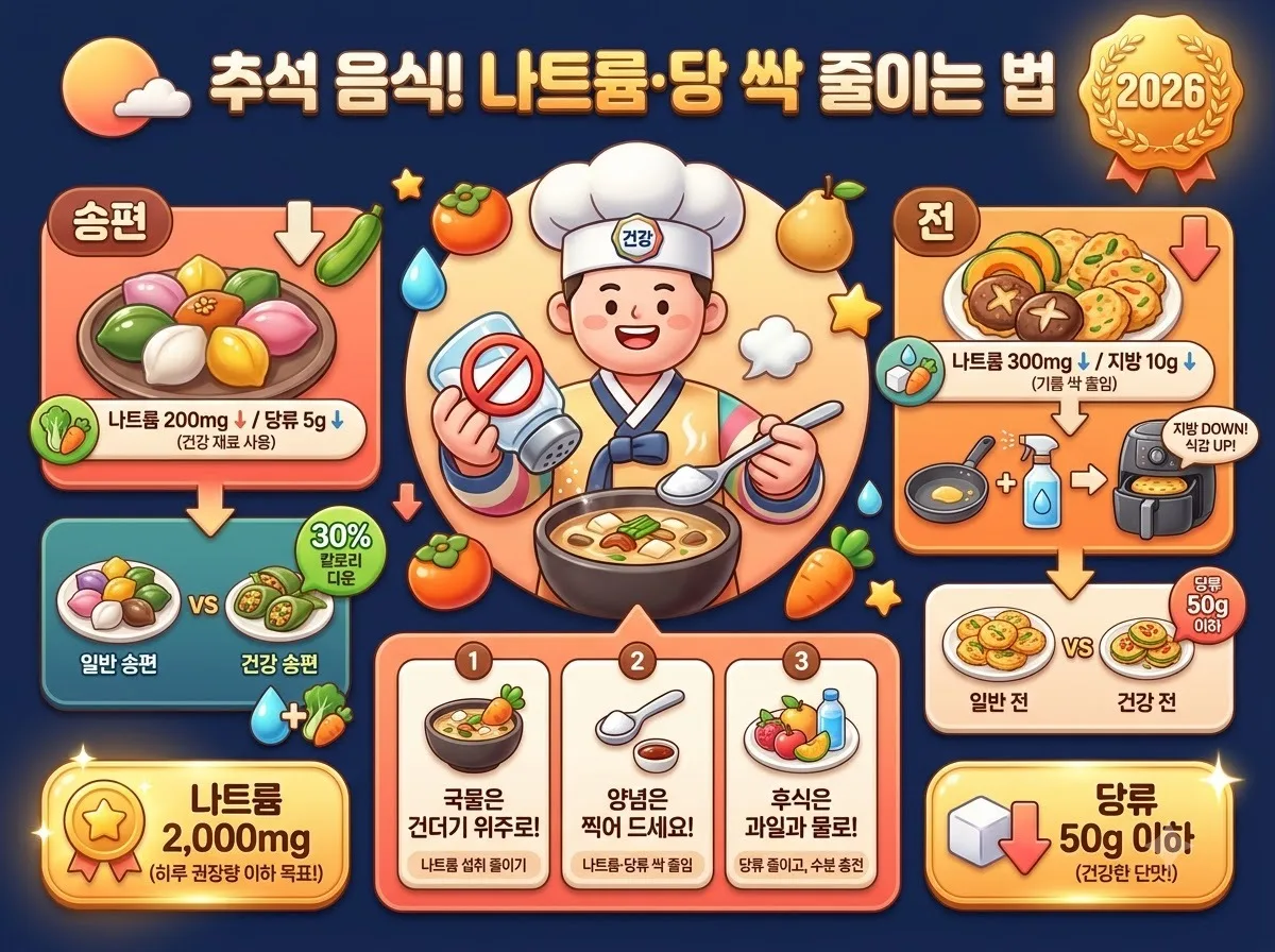 추석 명절 음식 건강하게 먹는 법: 나트륨 당류 줄이는 조리법