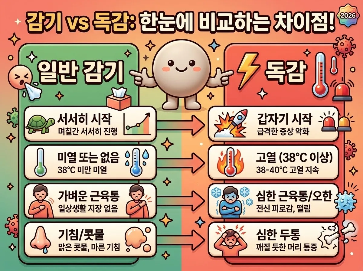 감기약 먹어도 열 안 내릴 때 독감 검사 시기와 판단 기준 (2026년) 이미지 1