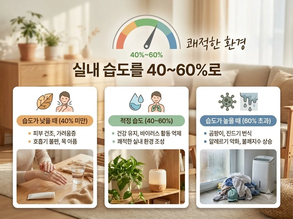 건조한 실내 목 관리 방법 5가지 습도와 수분 섭취의 핵심